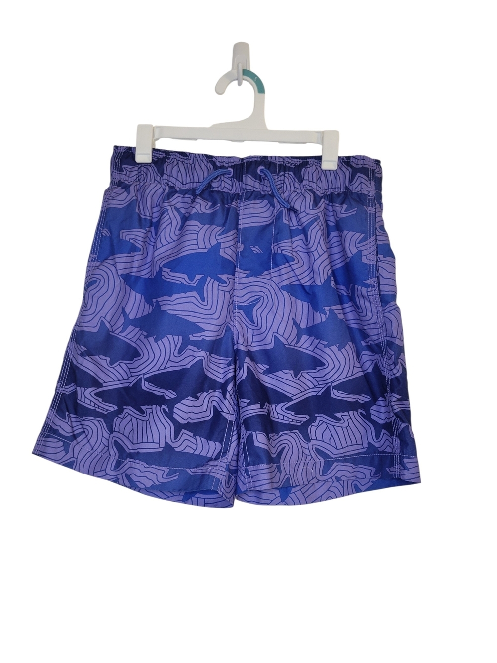 GAP Kids Purple Shark Patterned Swim Trunks